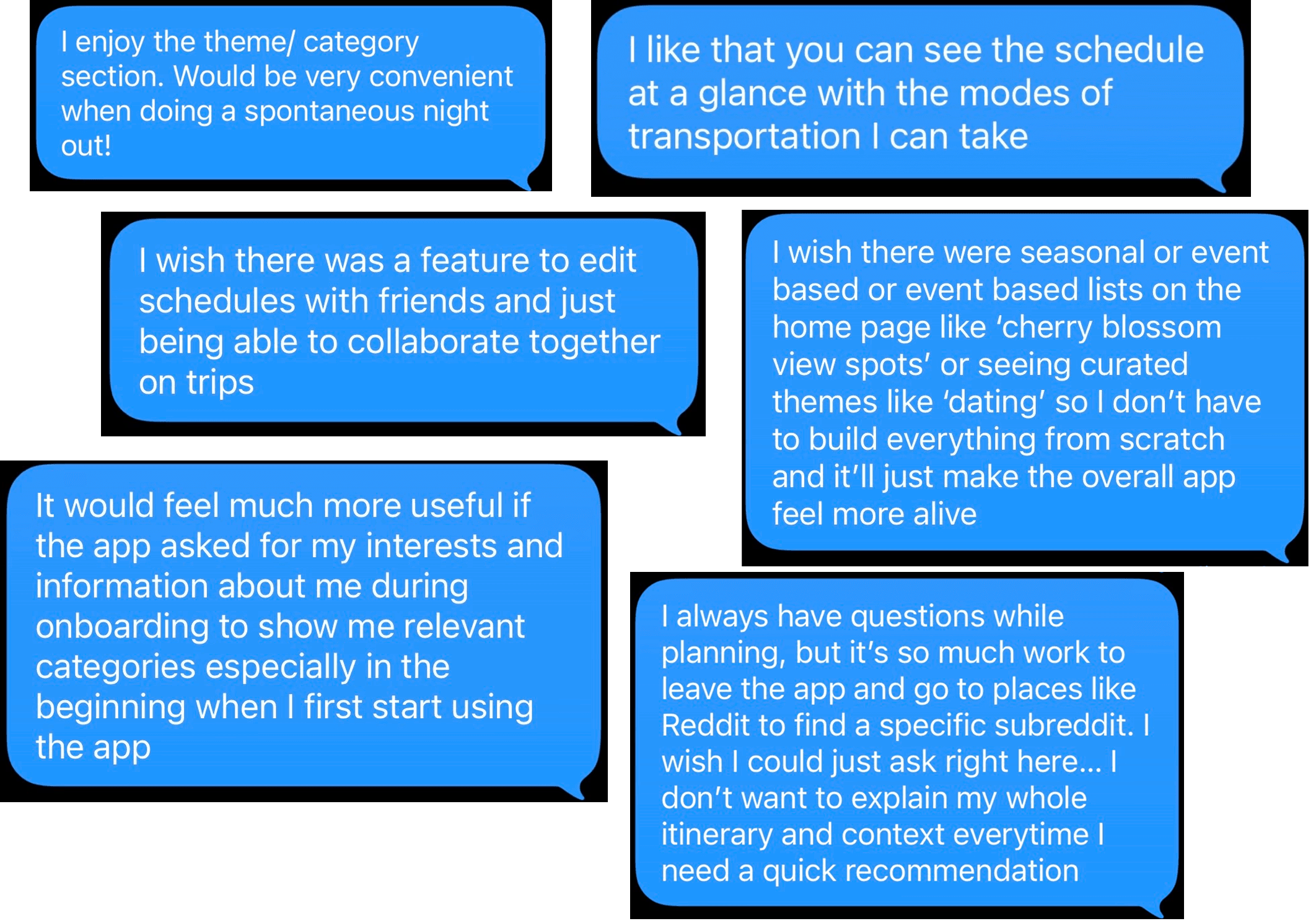 User research quotes and feedback from beta participants
